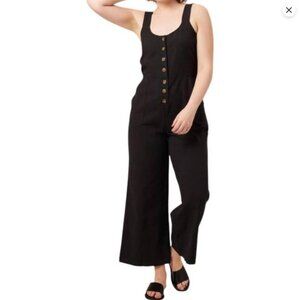 Known Supply Starlette Black Button Down Jumpsuit - Size XL